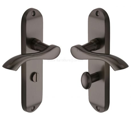 Algarve Matt Bronze Bathroom Door Handles