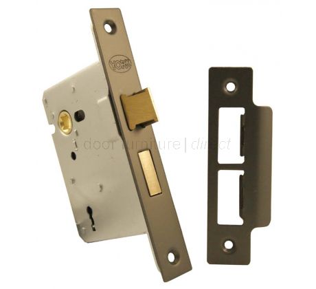York 3 Lever Mortice Sashlock Matt Bronze