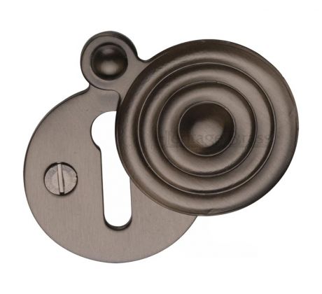 Matt Bronze Reeded Covered Escutcheon 33mm