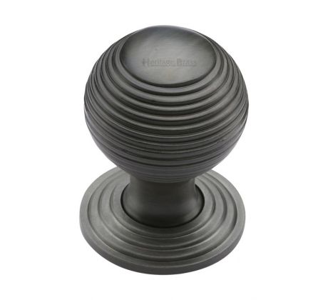 Matt Bronze Reeded Cabinet Knob 32mm