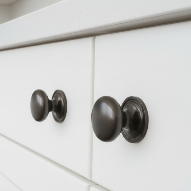 Matt Bronze Round Cupboard Knob