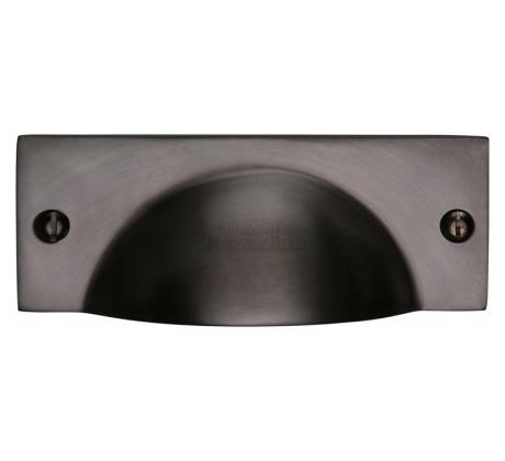 Matt Bronze Rectangular Drawer Pull 112x21mm