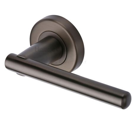 Matt Bronze Challenger Lever on Rose Door Handles