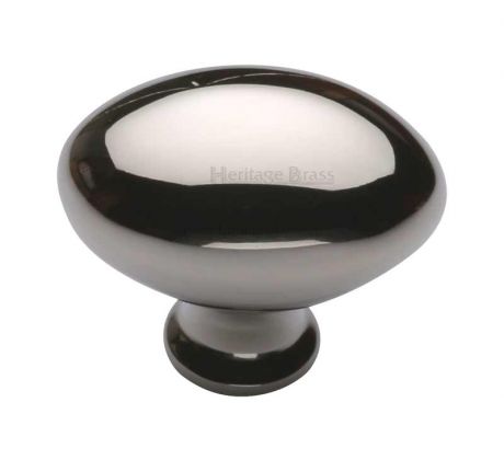 Polished Nickel Oval Cupboard Knob