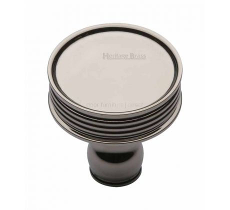 Polished Nickel Stepped Cupboard Knob 32mm