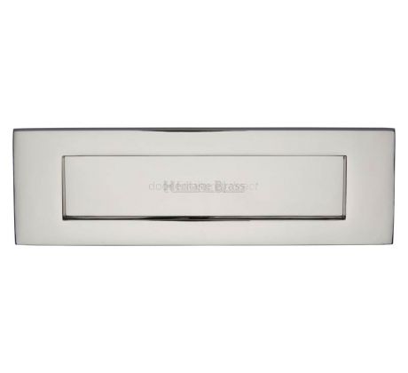 Polished Nickel Victorian Letter Plate 254x79mm