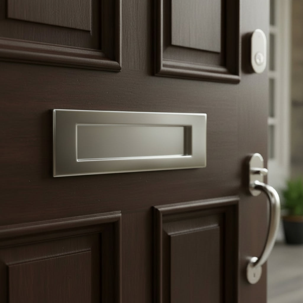 Polished Nickel Victorian Letter Plate 254x79mm