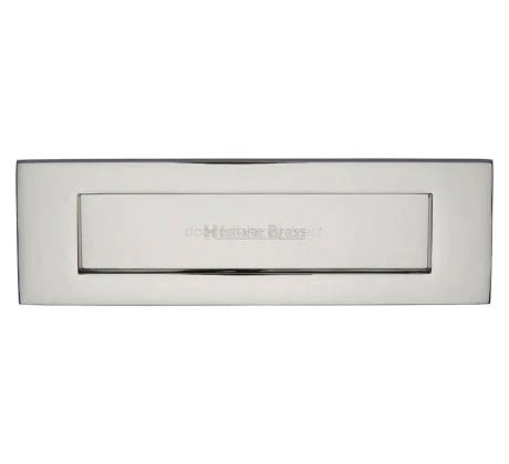 Polished Nickel Victorian Letter Plate 254x79mm