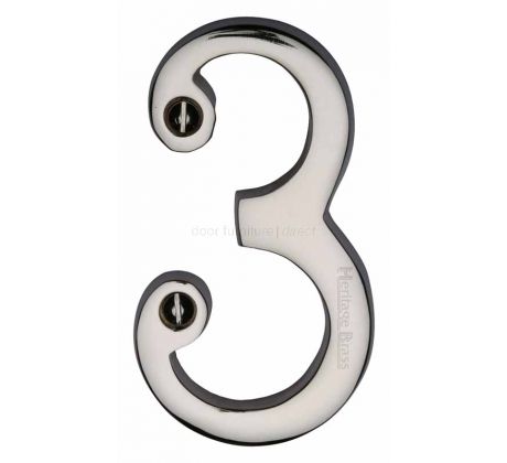 Polished Nickel C1560 Door Numerals 0-9 76mm