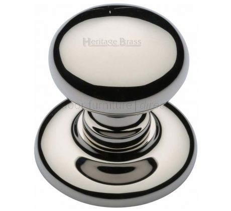 Heritage V901 Polished Nickel Round Centre Door Knob 78mm