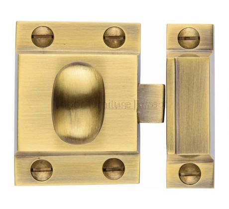 Heritage V1112 Antique Brass Cupboard Catch 53x40mm