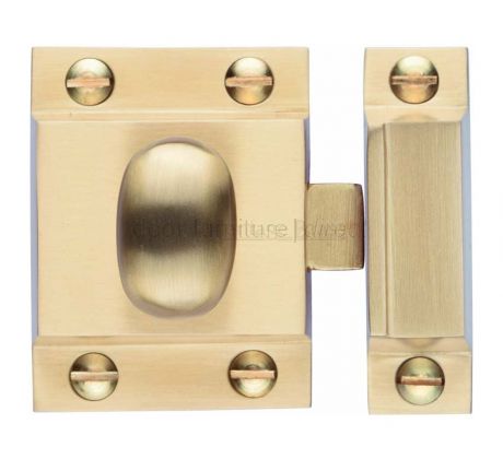 Heritage V1112 Satin Brass Cupboard Catch 53x40mm