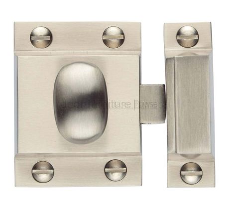Heritage V1112 Satin Nickel Cupboard Catch 53x40mm