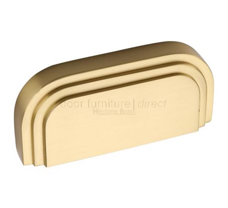 Heritage C1740 Satin Brass Bauhaus Drawer Pull