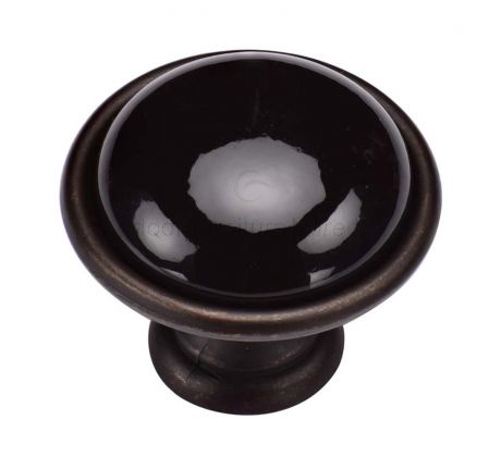 Matt Bronze Ceramic Dome Classic Cabinet Knob