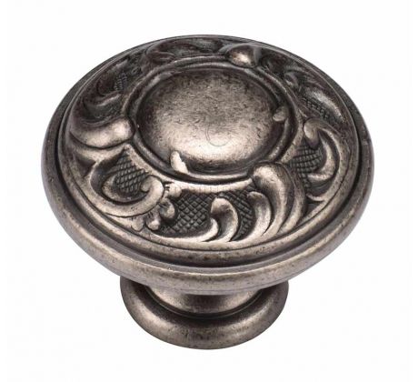 Distressed Pewter Vintage Cabinet Knob 35mm