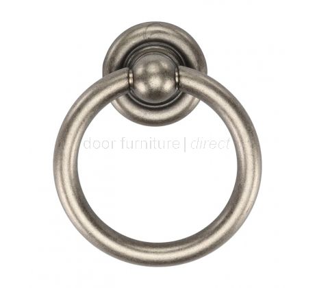 Distressed Pewter Classic Round Drop Cabinet Pull 52mm