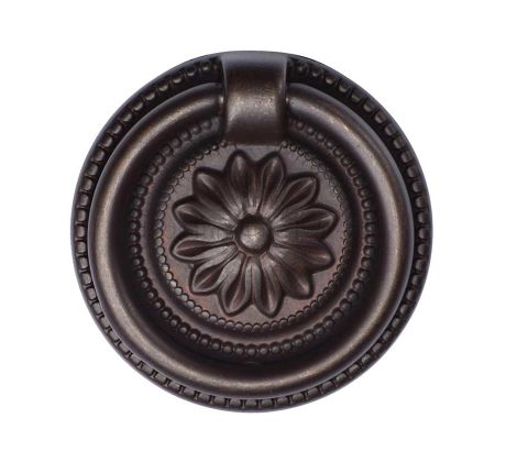 Matt Bronze Floral Ring Cabinet Pull 55mm