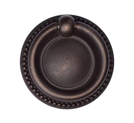 Matt Bronze Beaded Ring Cabinet Pull 50mm