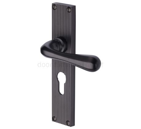 Charlbury Reeded Matt Bronze EURO Door Handles RR3048