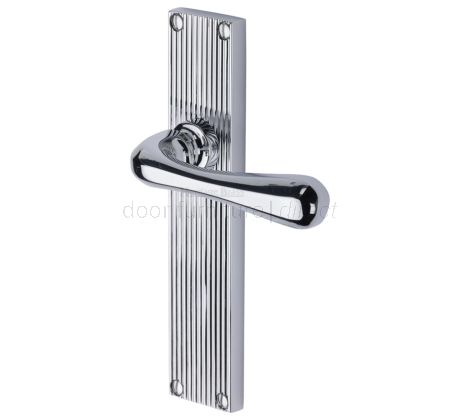 Charlbury Reeded Polished Chrome Latch Door Handles RR3010