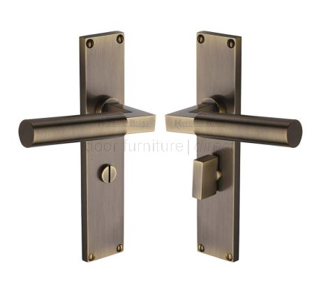 Heritage VT6330 Antique Brass Bauhaus Bathroom Handles