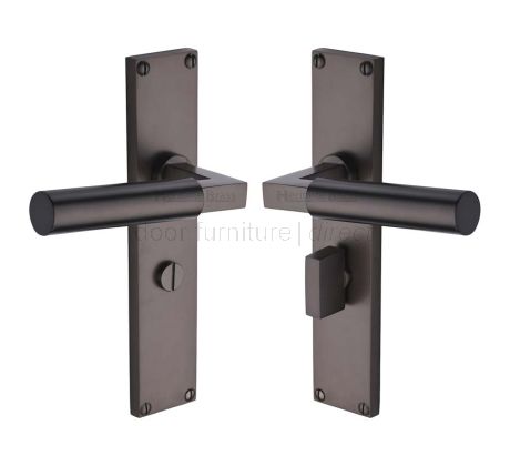 Heritage VT6330 Matt Bronze Bauhaus Bathroom Handles