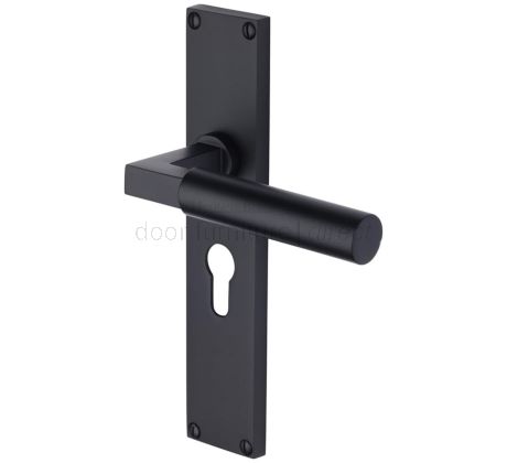 Heritage VT6348 Matt Black Bauhaus Euro Handles