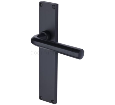 Octave Matt Black Latch Door Handles VT5910