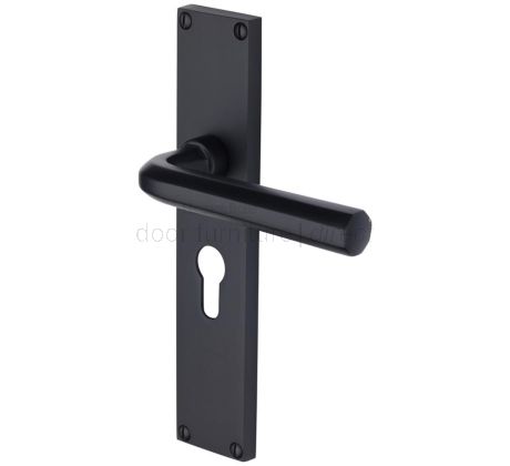 Octave Matt Black Euro Profile Door Handles VT5948