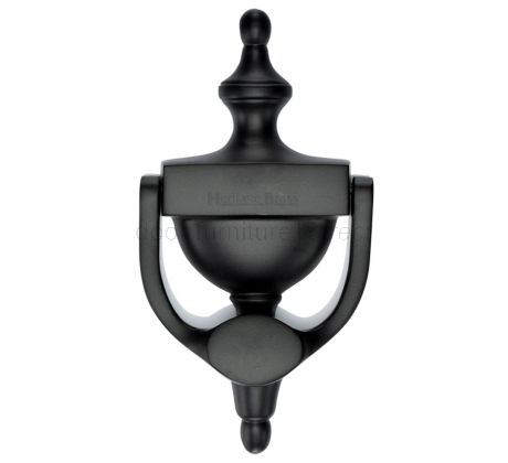 Heritage V910 Matt Black Large Victorian Urn Knocker 195mm