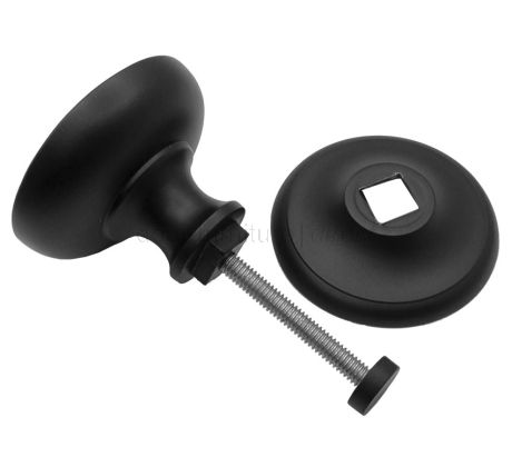 Heritage V900 Matt Black Centre Door Knob 3in