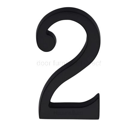 Heritage C1560 Matt Black 76mm (3in) Door Numbers