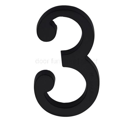 Heritage C1560 Matt Black 76mm (3in) Door Numbers