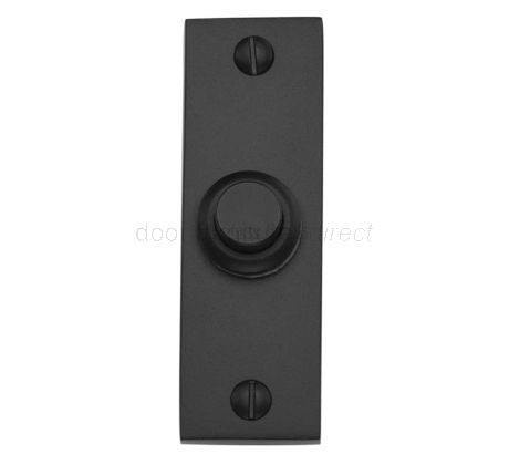 Heritage V1182 Matt Black Bell Push 76x25mm