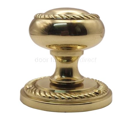 Georgian Polished Brass Mortice Door Knobs SB2119PB