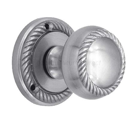 Georgian Satin Chrome Mortice Door Knobs SB2119SC