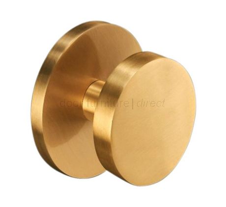 Circle Satin Brass Centre Door Knob 90mm SB2203SB