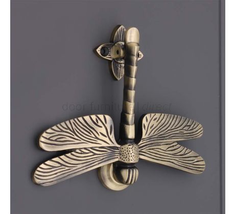 Dragonfly Door Knocker Antique Brass 145mm SB4108ANT