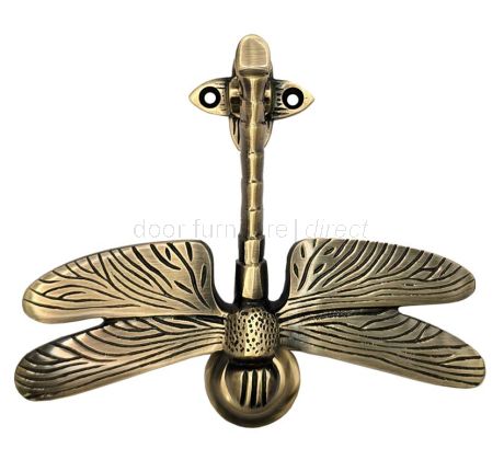 Dragonfly Door Knocker Antique Brass 145mm SB4108ANT
