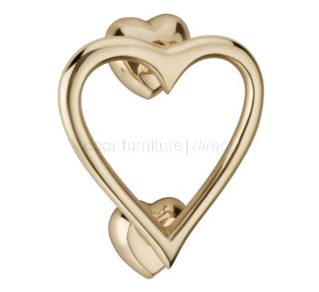 Heart Door Knocker Polished Brass 135mm SB4110PB