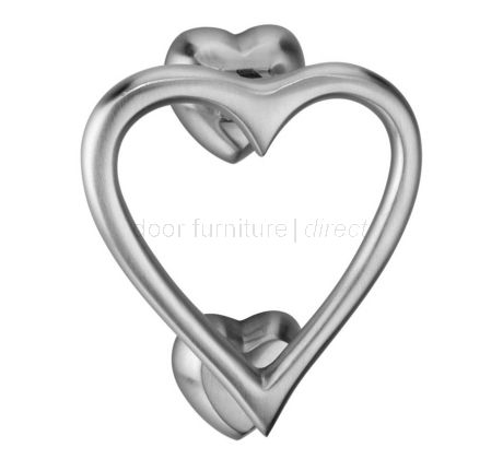 Heart Door Knocker Satin Chrome 135mm SB4110SC