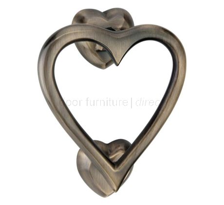 Heart Door Knocker Antique Brass 135mm SB4110ANT