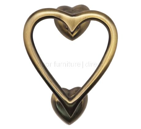 Heart Door Knocker Antique Brass 135mm SB4110ANT