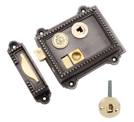 Pewter Regency Rim Latch 115x108mm