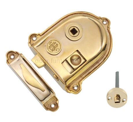 Unlacquered Brass Cromwell Rim Latch 123x108mm