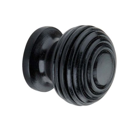 Ebonised Beehive Wooden Cabinet Knob 30mm