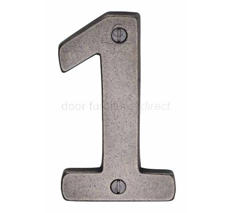 Rustic Pewter Front Door Numbers 0-9 76mm