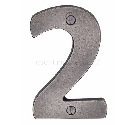 Rustic Pewter Front Door Numbers 0-9 76mm