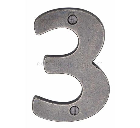 Rustic Pewter Front Door Numbers 0-9 76mm